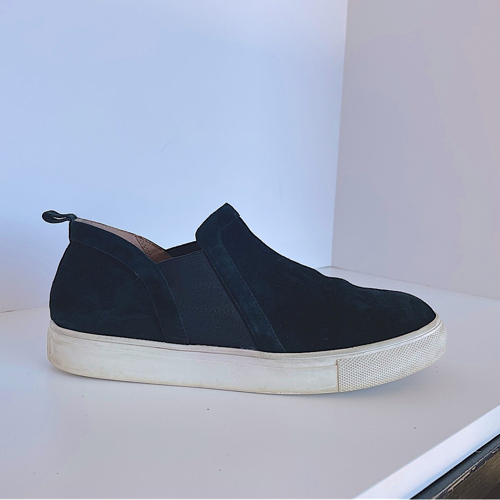 Caslon Ezra Black Suede Slip On Sneakers Women Size‎ 7 Stylish Comfort Shoe